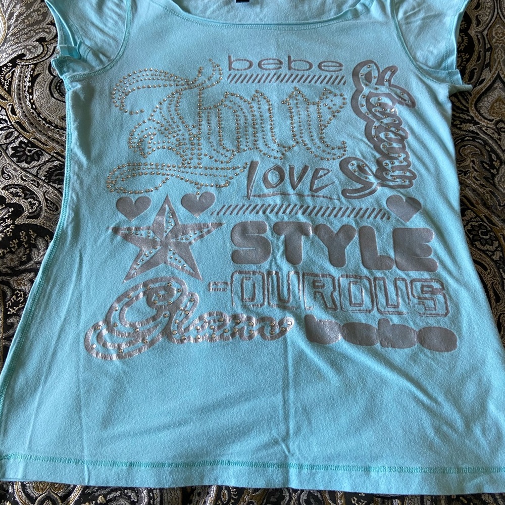 Bebe Shirt with rhinestones